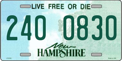 NH license plate 2400830