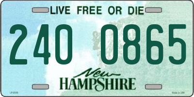 NH license plate 2400865