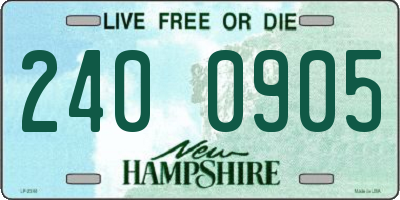 NH license plate 2400905