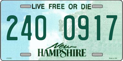 NH license plate 2400917