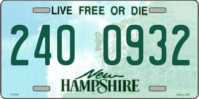 NH license plate 2400932