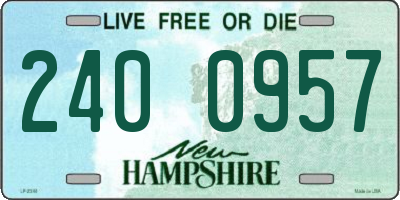 NH license plate 2400957