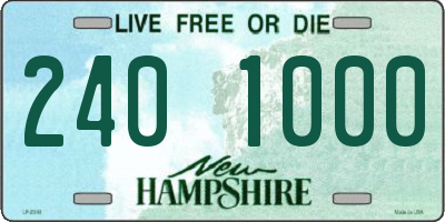 NH license plate 2401000
