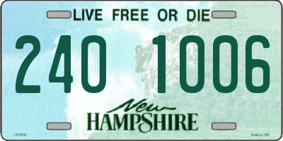 NH license plate 2401006