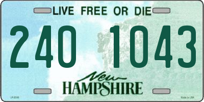 NH license plate 2401043