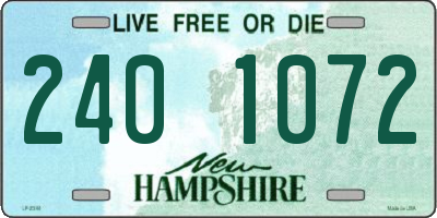 NH license plate 2401072