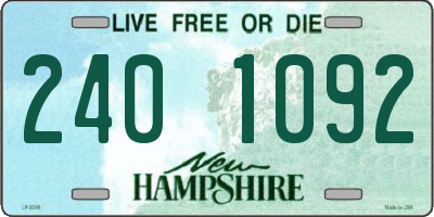 NH license plate 2401092