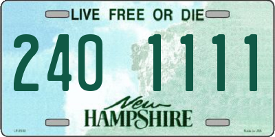 NH license plate 2401111