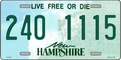 NH license plate 2401115
