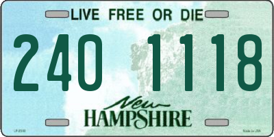 NH license plate 2401118