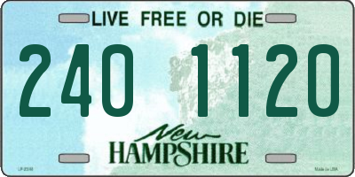 NH license plate 2401120