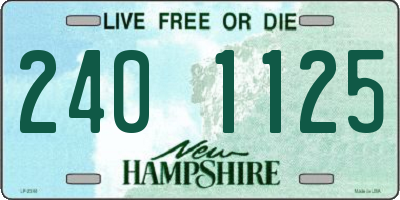 NH license plate 2401125