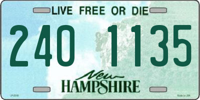 NH license plate 2401135