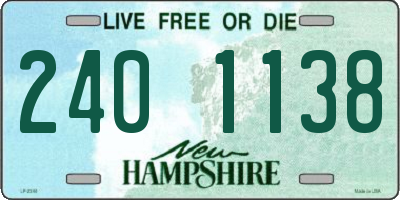NH license plate 2401138