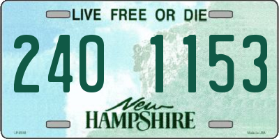 NH license plate 2401153