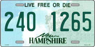 NH license plate 2401265