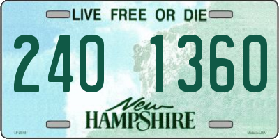 NH license plate 2401360
