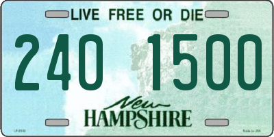NH license plate 2401500
