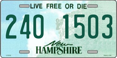 NH license plate 2401503