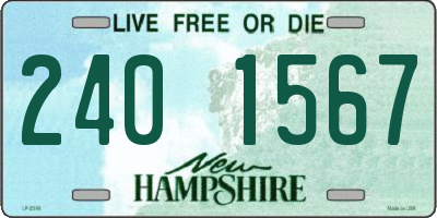 NH license plate 2401567