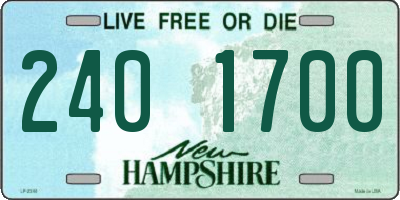 NH license plate 2401700