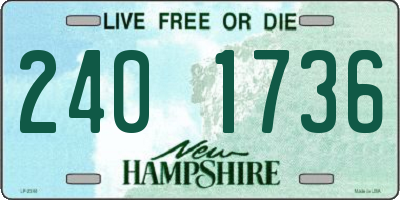 NH license plate 2401736