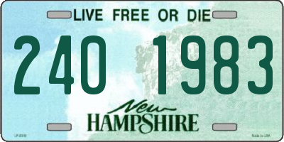 NH license plate 2401983