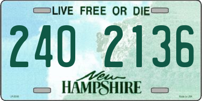 NH license plate 2402136