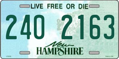NH license plate 2402163