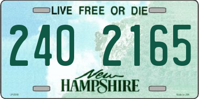NH license plate 2402165