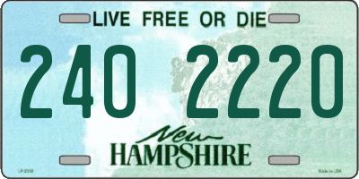NH license plate 2402220