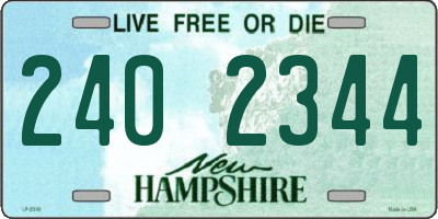 NH license plate 2402344