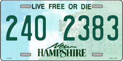 NH license plate 2402383