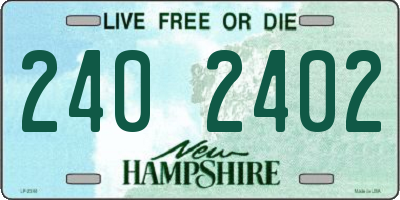 NH license plate 2402402