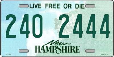 NH license plate 2402444