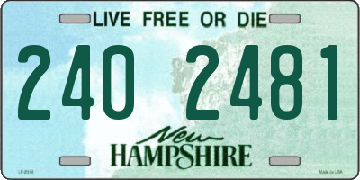 NH license plate 2402481