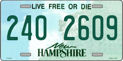 NH license plate 2402609