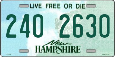 NH license plate 2402630
