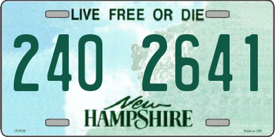 NH license plate 2402641