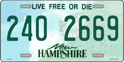 NH license plate 2402669