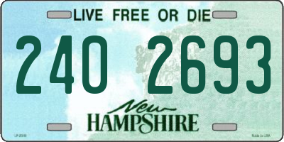 NH license plate 2402693