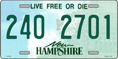 NH license plate 2402701