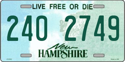 NH license plate 2402749