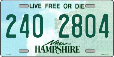 NH license plate 2402804