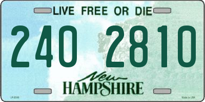 NH license plate 2402810