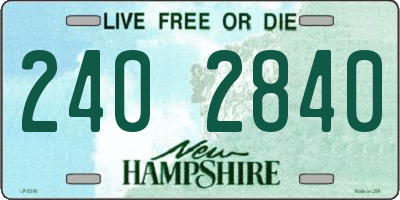 NH license plate 2402840