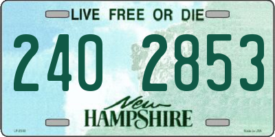 NH license plate 2402853