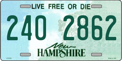 NH license plate 2402862