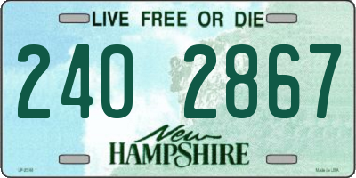 NH license plate 2402867