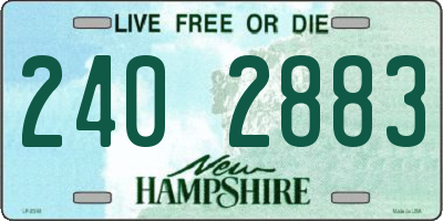 NH license plate 2402883